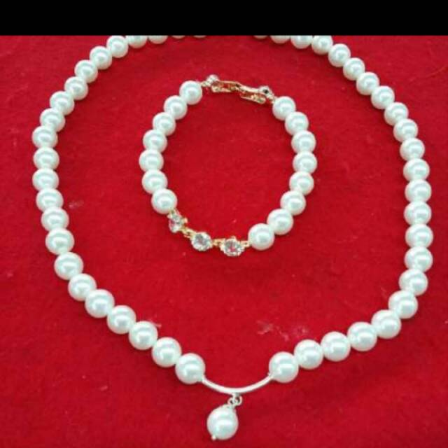 Set mutiara super liontin perak