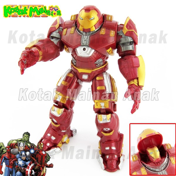 Hulkbuster Ironman Action Figure Avenger 2 Nyala Lampu LED Model 18cm
