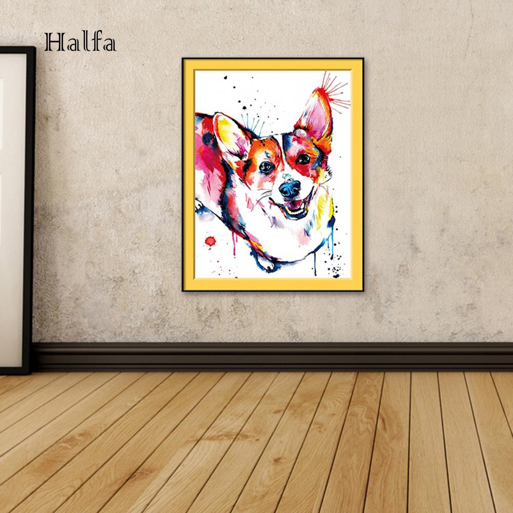 Hl Lukisan Cat Air Gambar Anjing Corgi Lucu Tanpa Bingkai Untuk