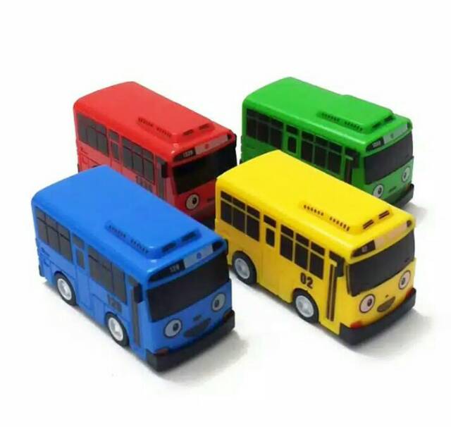 Mainan Anak Mobilan  Bus Tayo1 Set isi 4 Pcs