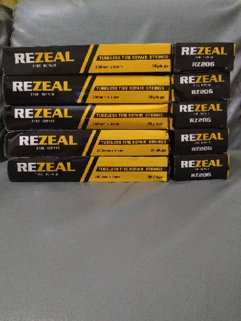 Refill Karet ban tubles REZEAL /karet tambal ban tubles/cacing ban tubles 1box (isi 6lbr=30bj) panjang 20 cm