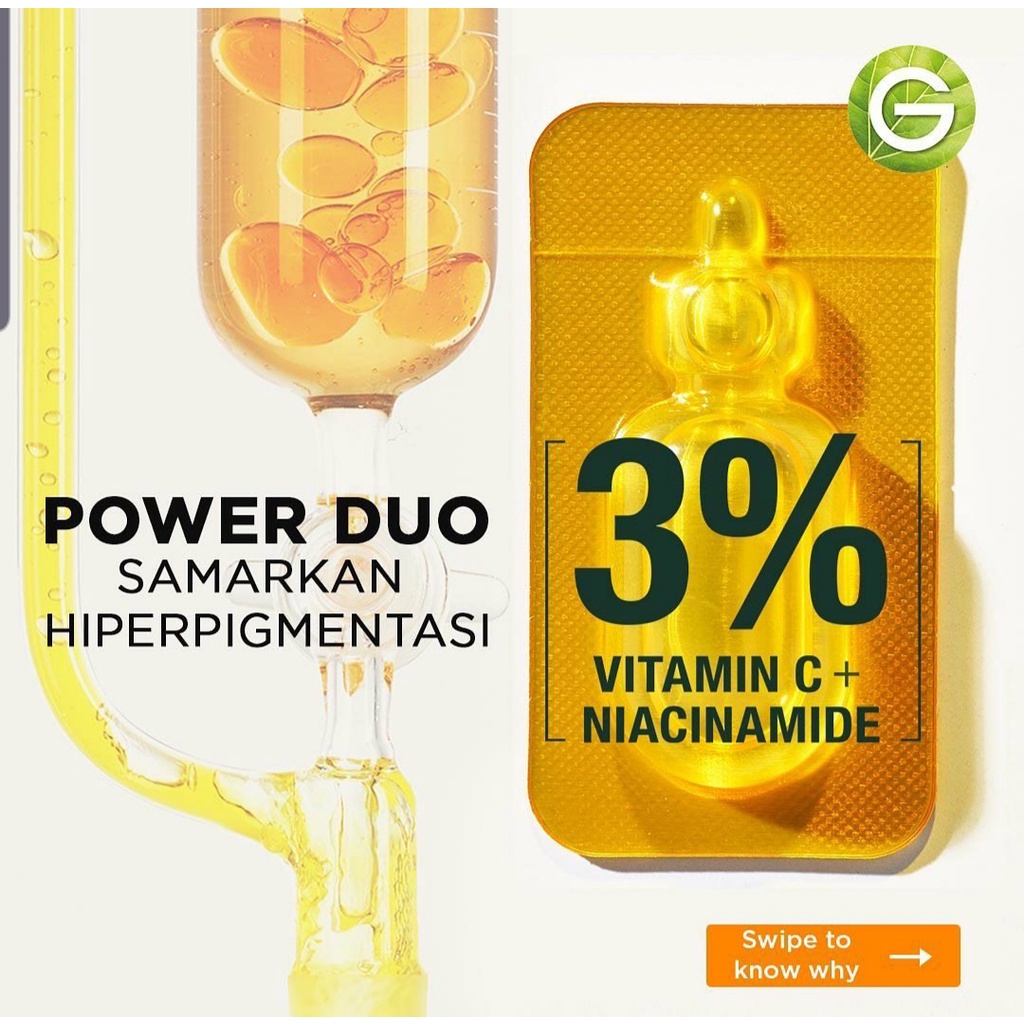 GARNIER Bright Complete Ampoule Vitamin C Hiperpigmentasi Serum Wajah Whitening Serum BY AILIN