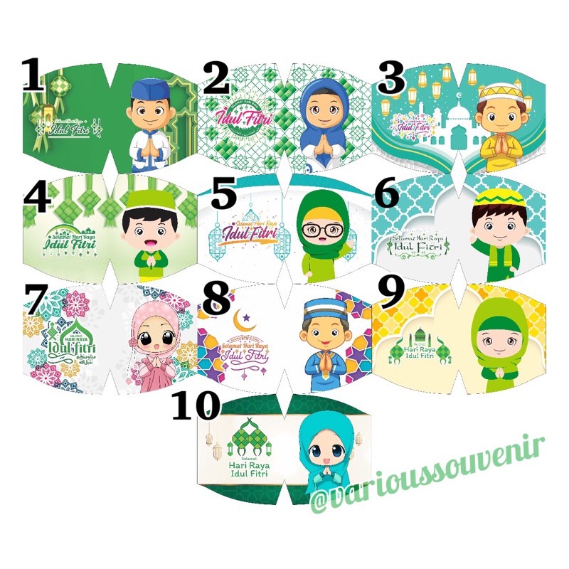 Masker Anak Balita Lebaran Hari Raya Idul Fitri Ramadhan Eid Mubarak Muslim Moslem Muslimin Muslimah