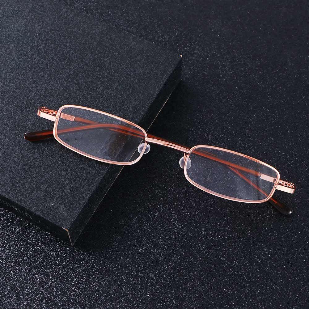 NICKOLAS1 Kacamata Baca Portable Fashion Unisex Kantor Ultralight Bingkai Logam Dengan Pen Tabung Case Spectacles Anti Blue Light Glass