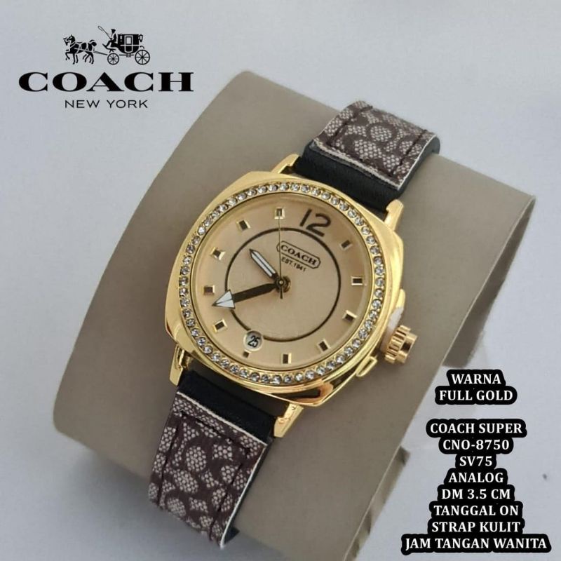 SUPER QUALITY COACH WANITA JAM TANGAN KULIT MATERIAL WOMEN STYLE BISNIS JAM TANGAN WANITA