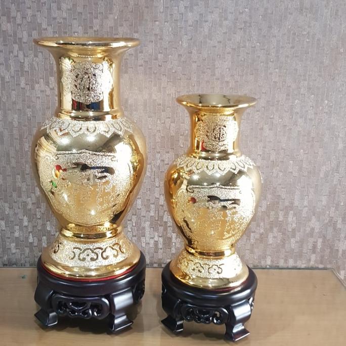 cusss order] Vas Bunga Keramik Emas 20 cm