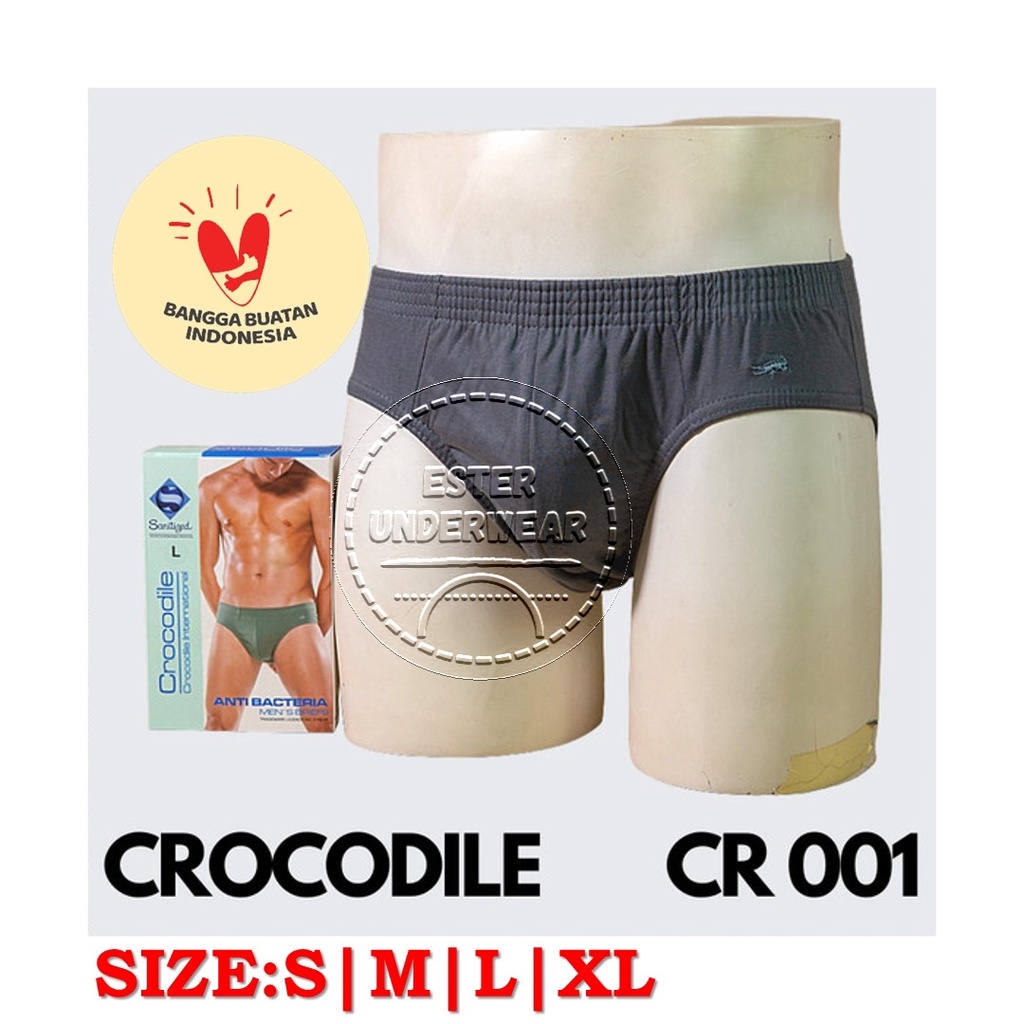 Celana Dalam Pria CROCODILE CR 001 ANTI BACTERIA Isi-3 Pcs/Pack