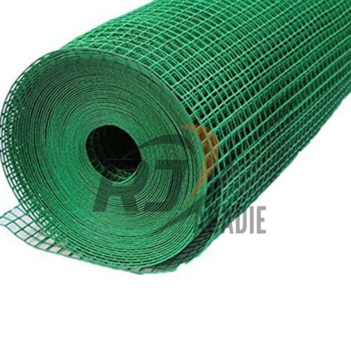 Kawat Loket PVC Coated Hijau 1/4&quot; 1/2&quot; 3/4&quot; 1&quot; x 10m