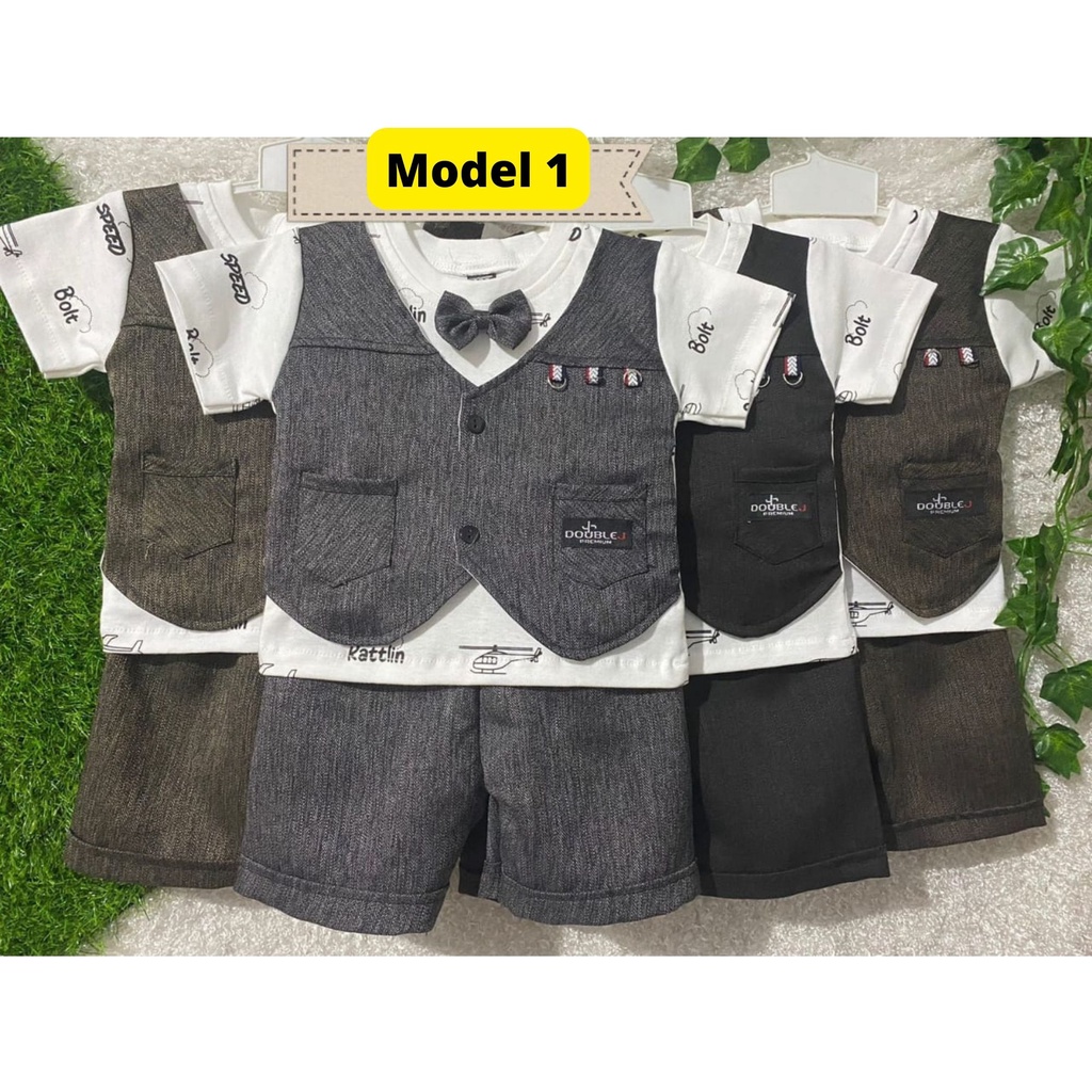 Setelan tuxedo bayi / Setelan Bayi Laki-laki / Baju Kondangan Bayi laki-laki 3 Bulan - 1.5  Tahun