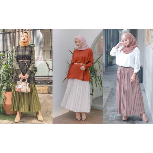 Rok Plisket Mayung Pleated Maxi Skirt