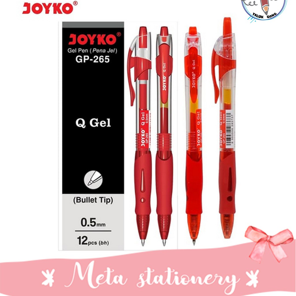 

Pulpen Joyko Q-gel GP-265 Merah(12pc)
