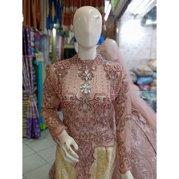 TERBARU ATASAN KEBAYA AKAD BUNGA 3D | ATASAN KEBAYA AKAD BRUKAT 3D/KEBAYA ATASAN PENGANTEN