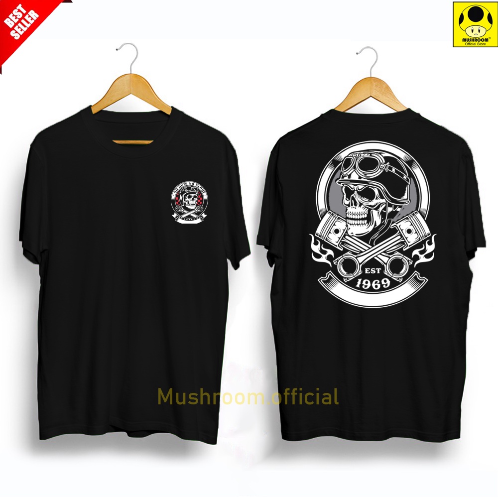 Mushroom Official - { COD } Kaos Distro Pria Dan Wanita Original 100%  Cotton Premium - Deus Skull