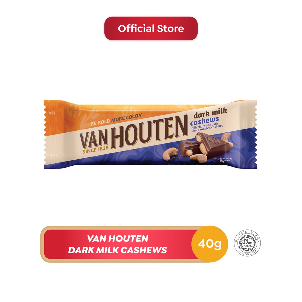 

Van Houten Dark Milk Cashews 40g