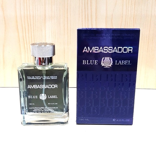 Parfum Original Ambassador Black Label / Blue Label 120 Ml (For Men) - Biru