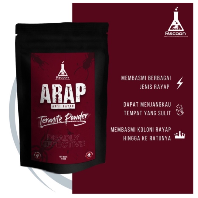 Racoon Obat Anti Rayap ARAP Powder / Racun Rayap Serbuk Ampuh Bubuk