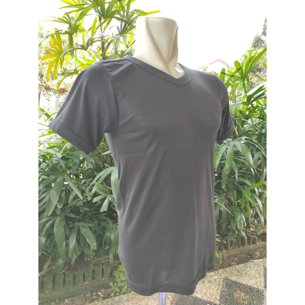 Agree - 1 Pcs Kaos Oblong Pria, Kaos Dalam Pria ( Warna Hitam, Kerah V ) ~ Sahabi