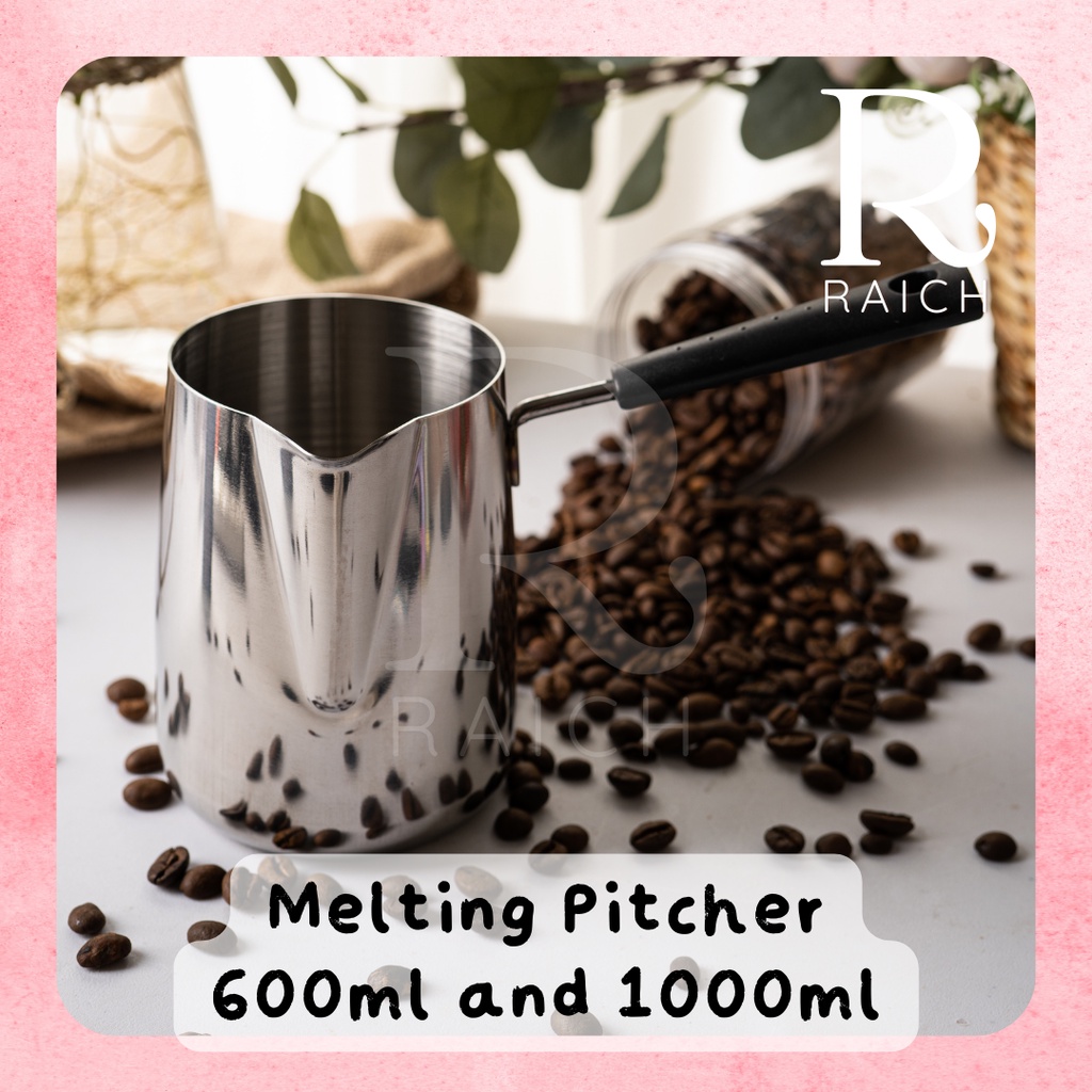 Stainless Steel Wax Melting Pitcher Jug Wadah Melelahkan Lilin 1000ml / 600ml Double Boiler