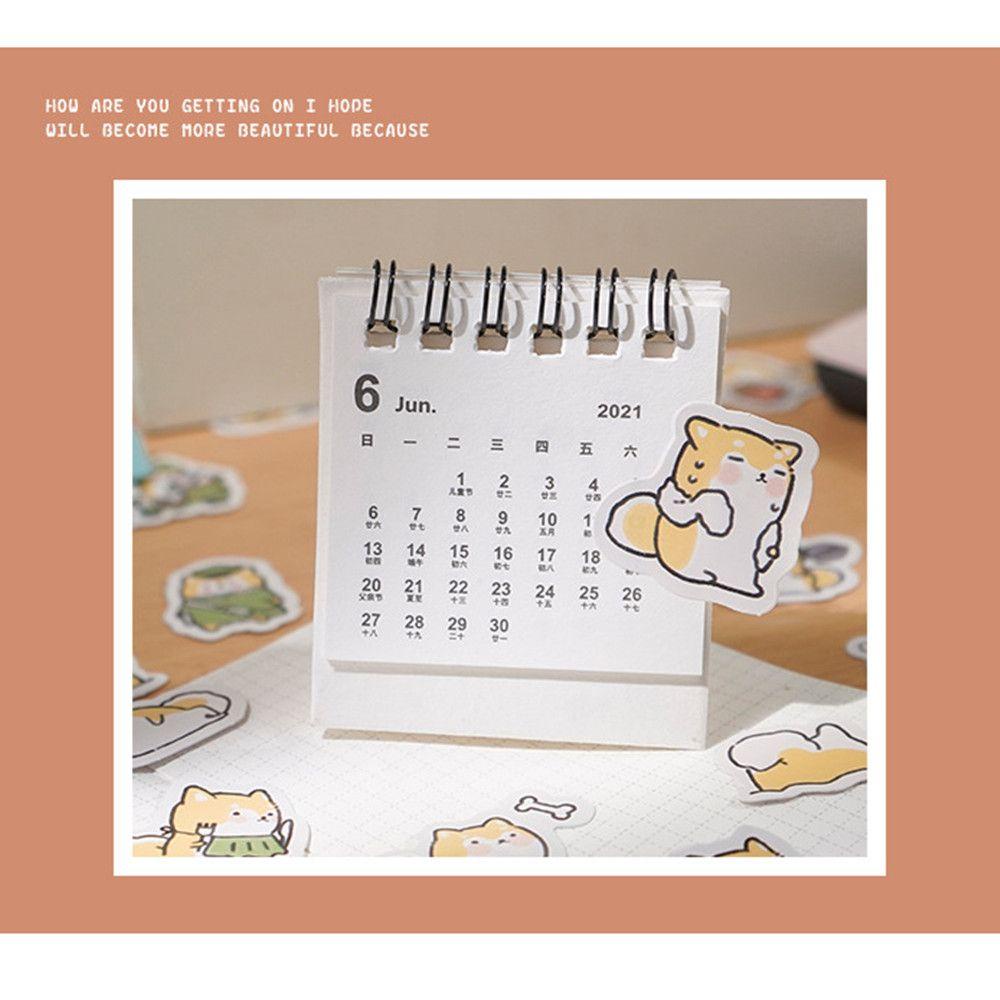 Top 40pcs/lot Cute Kawaii Diary Decor Stationery Memo Pads Kalender Perekat Kotak Stiker Label