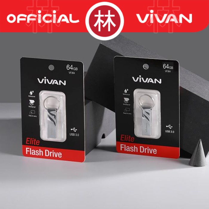 Vivan VF364 64GB Flashdisk USB3.0 Waterproof Ring Design
