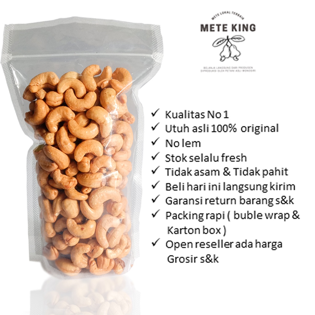 

Kacang mede oven matang 250gram mete roasted panggang bawang mente mateng rasa gurih asin original bakar super jumbo camilan diet makanan ringan terlaris sehat murah wonogiri pedas manis snack utuh menir belah menir 500g almond mde mte terenak mentah