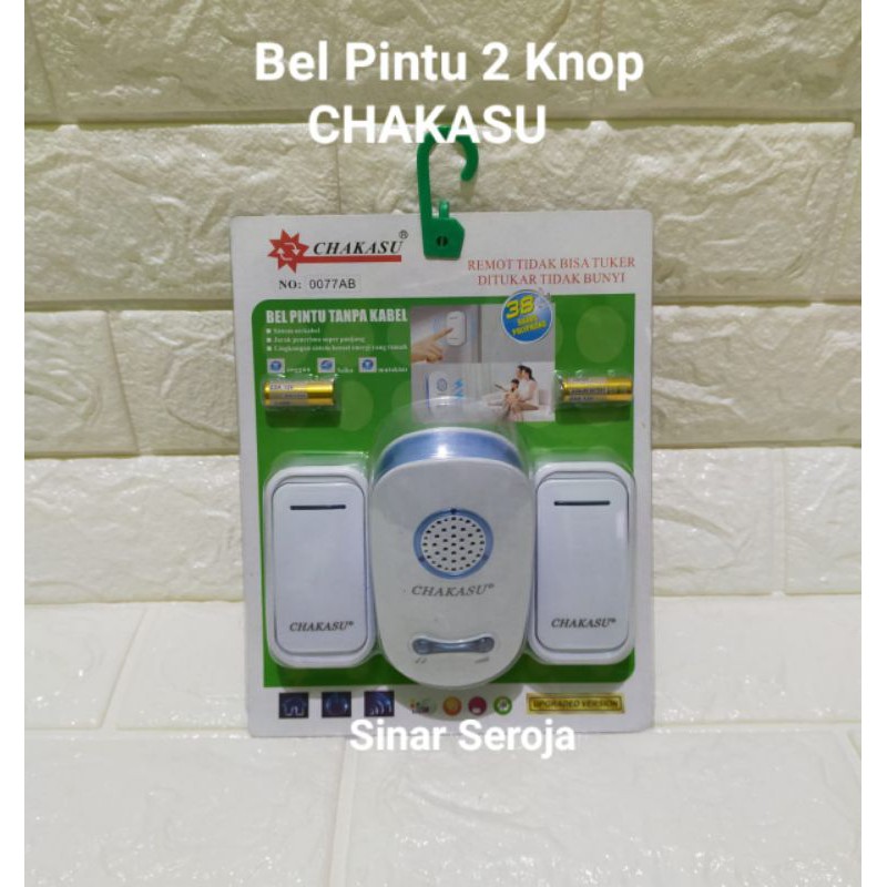 Bell Bel Pintu Rumah Wireless 1 Tombol / 2 Tombol Chakasu / Hattasu / Door bell