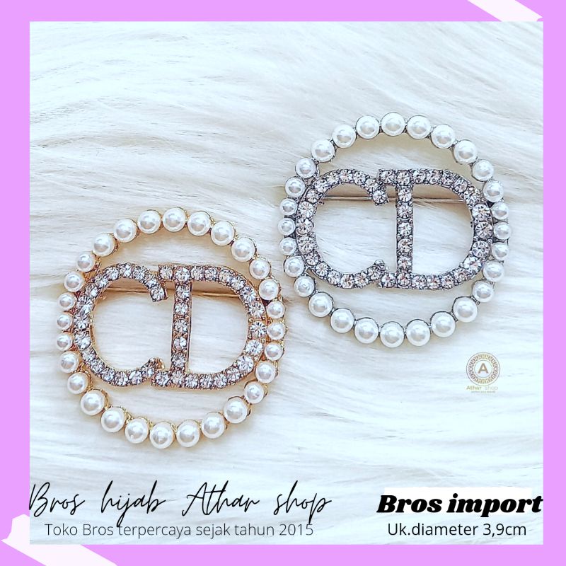 Bros pin dada bross peniti baju brooch import premium termurah grosir Bros hijab Athar shop tuspin jilbab