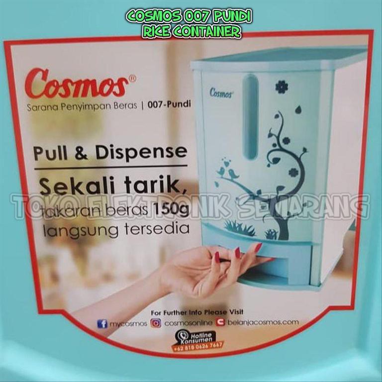 COSMOS 007 PUNDI RICE CONTAINER SARANA PENYIMPAN BERAS 7KG KONTAINER TEMPAT BERAS