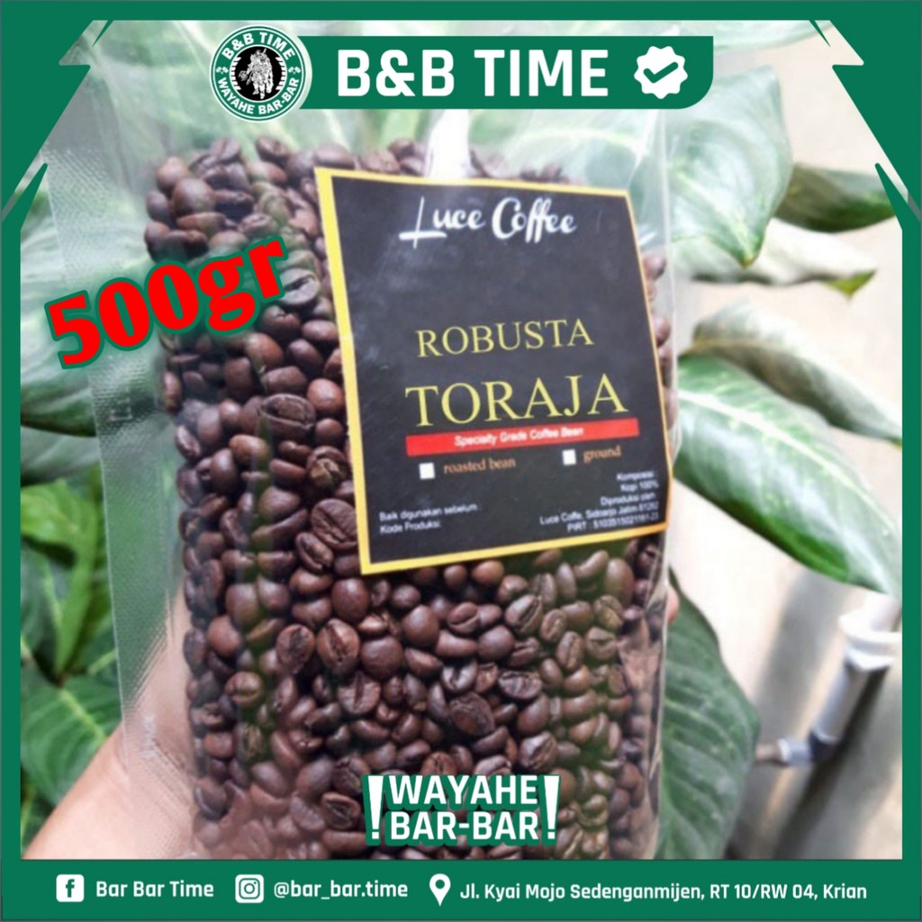 

[ORIGINAL] Kopi Robusta TORAJA 500gr - Biji atau Bubuk