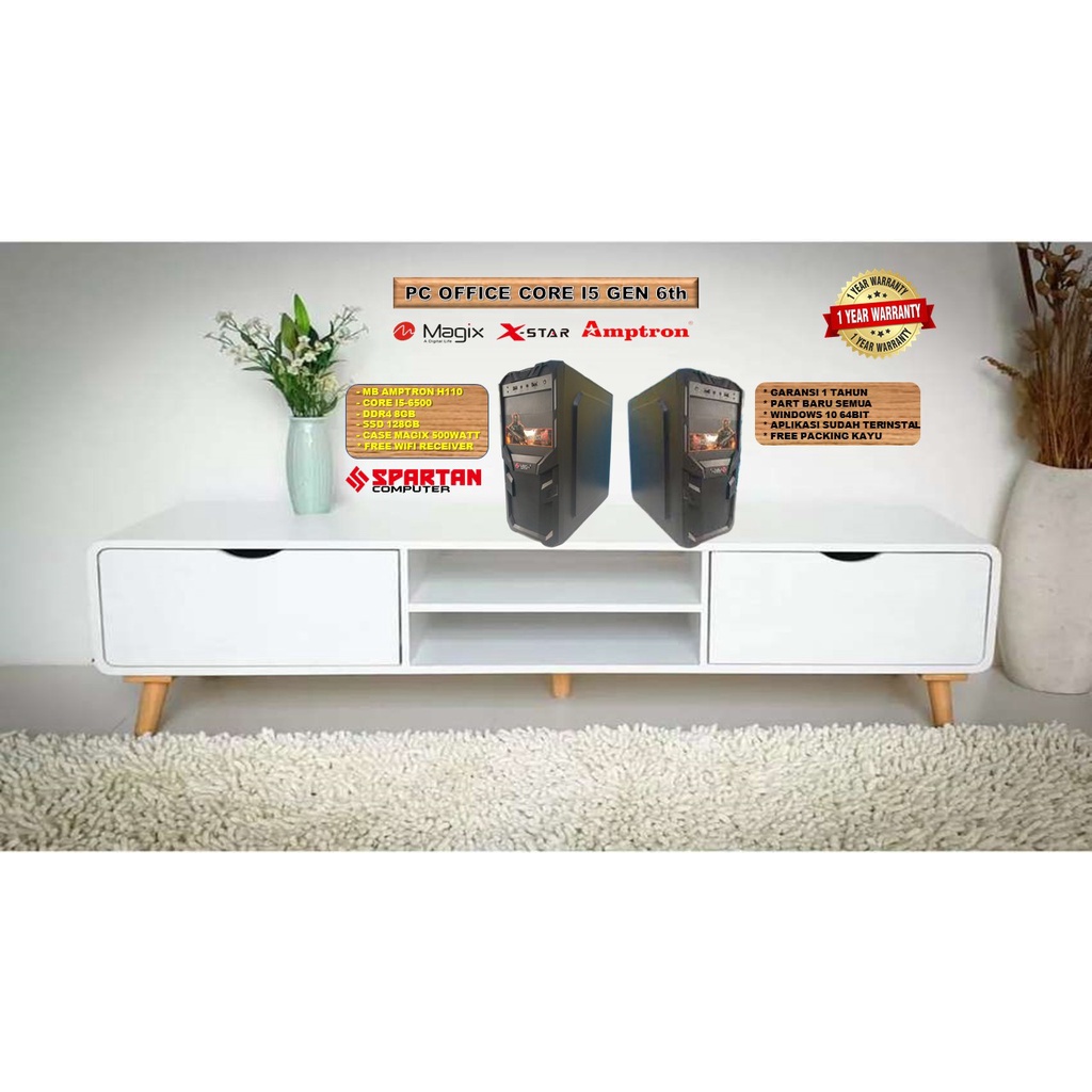 PC ADMIN CPU RAKITAN INTEL CORE I5 6500 GEN 6th KOMPUTER OFFICE
