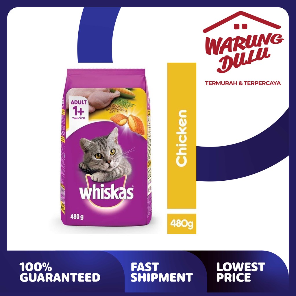 WHISKAS CHICKEN 480GR