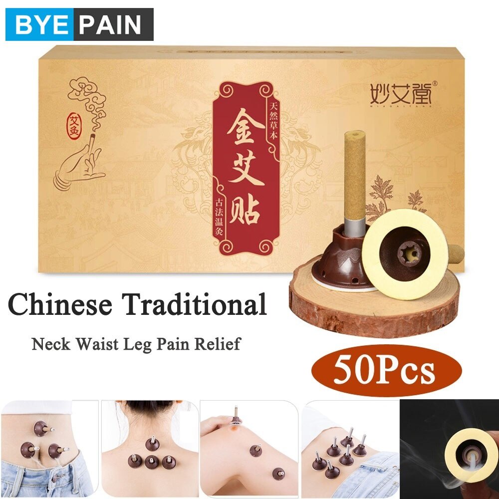PREORDER 50 Buah/Set BYEPAIN Moksibusi Tongkat Penetrasi Yang Tinggi dengan Self-Adhesive Basis