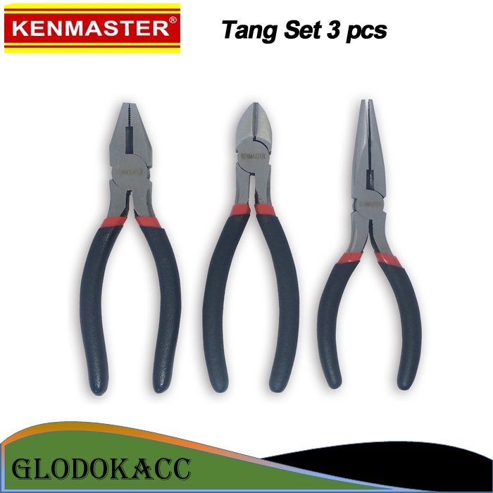 Tang Set 3 pcs / Kenmaster Tang Kombinasi, Tang Potong, Tang Lancip