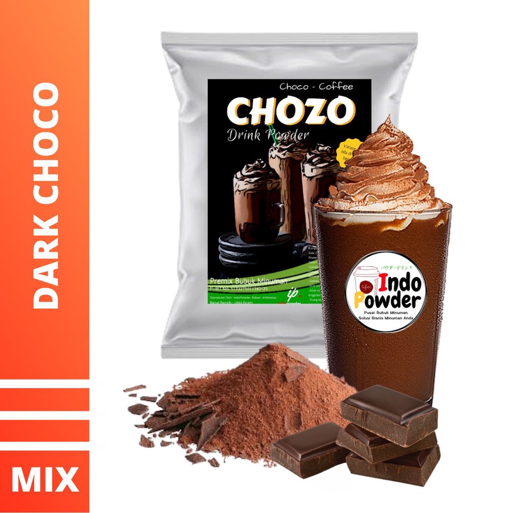 Minuman Coklat rasa DARK CHOCO 1 Kg / Bubuk Minuman Coklat rasa DARK CHOCO / Dark Choco Powder 1Kg