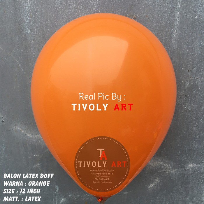BEST SELLING - Balon Latex Doff Orange / Balon Doff Orange / Balon Latex Orange - LUXURY