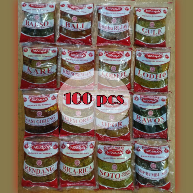 

[Grosir 100 pcs] Bumbu Hidayah Ibu Sunardi l Aneka Masakan Jawa Timur l Instant