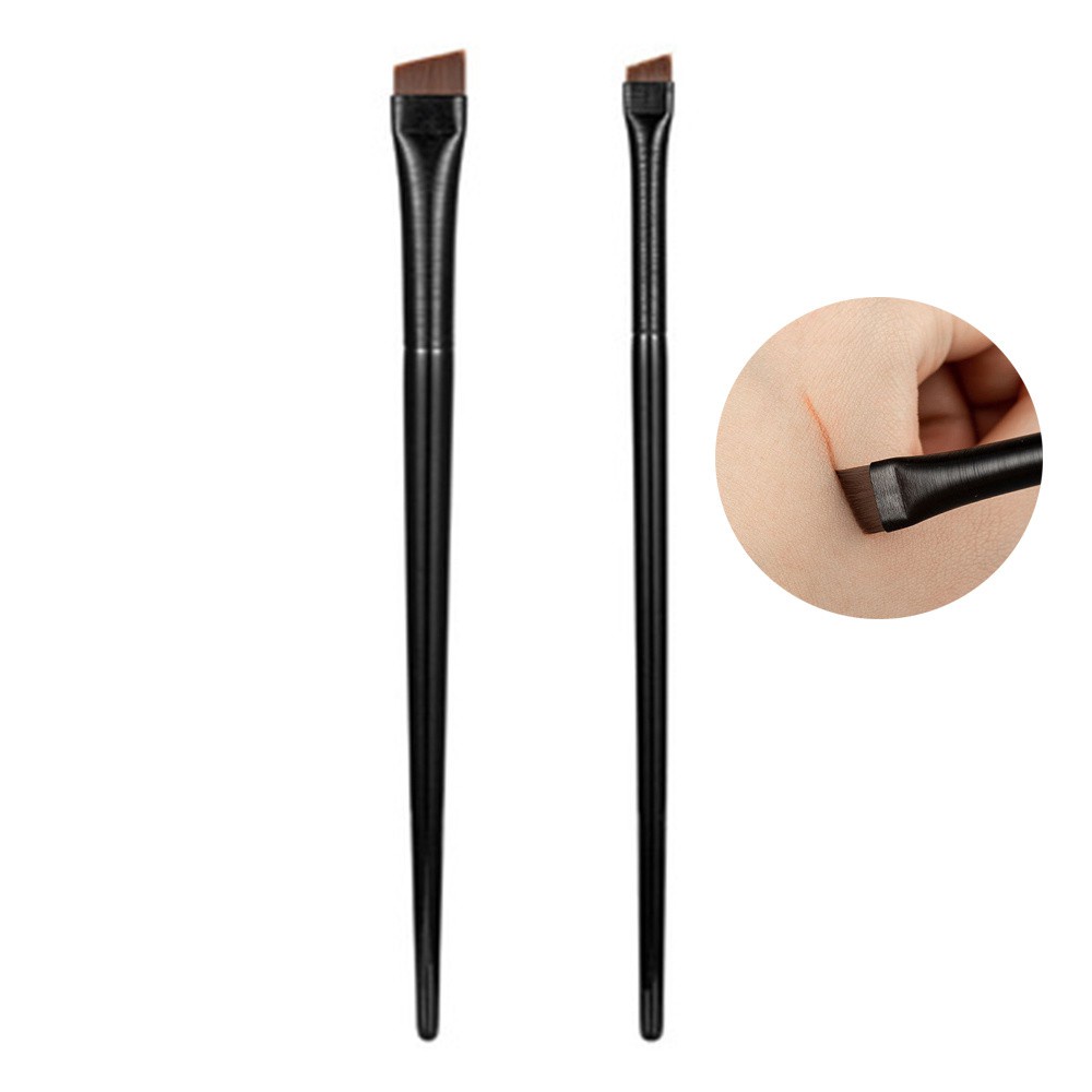 1 / 2 PCS Kuas Alis Eyeliner Contour Bahan Serat Sintetis Tahan Lama 2021 Untuk Alat Kecantikan