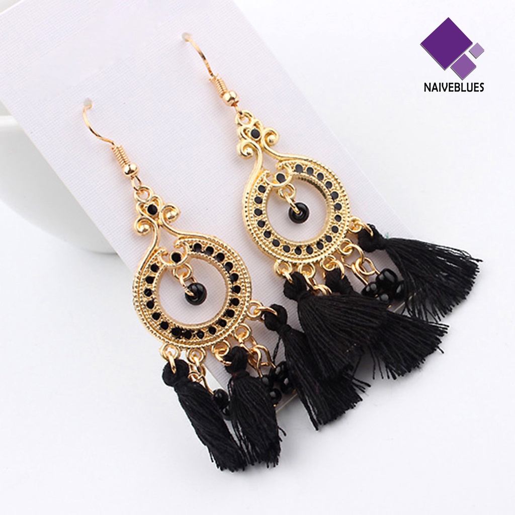 Anting Kait Juntai Bahan Alloy Gaya Bohemian Untuk Wanita