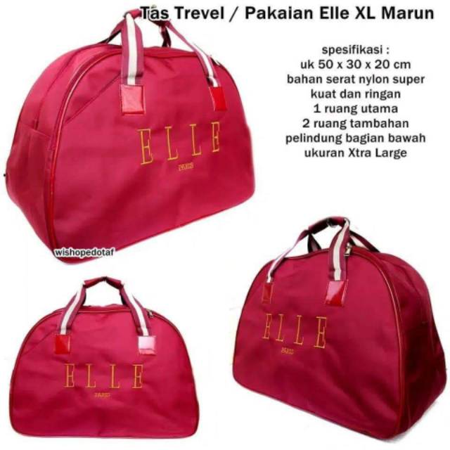 Travel bag Ell3 besar tas pergi by zellshop