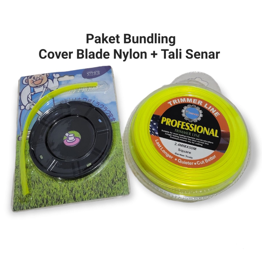 Paket Tali Senar Nylon dan Dudukan Piringan Pisau Senar Potong Rumput