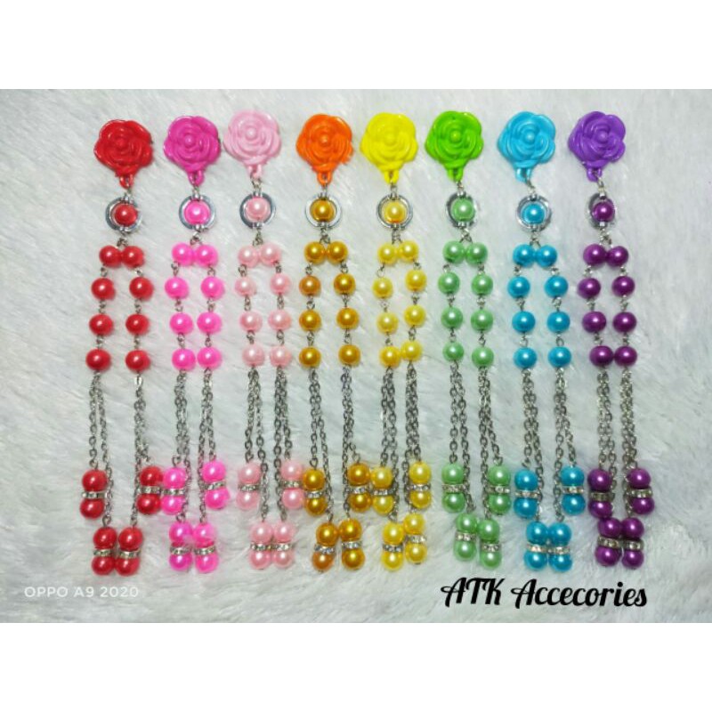 Bros dagu mutiara/bros dagu juntai mutiara kembar