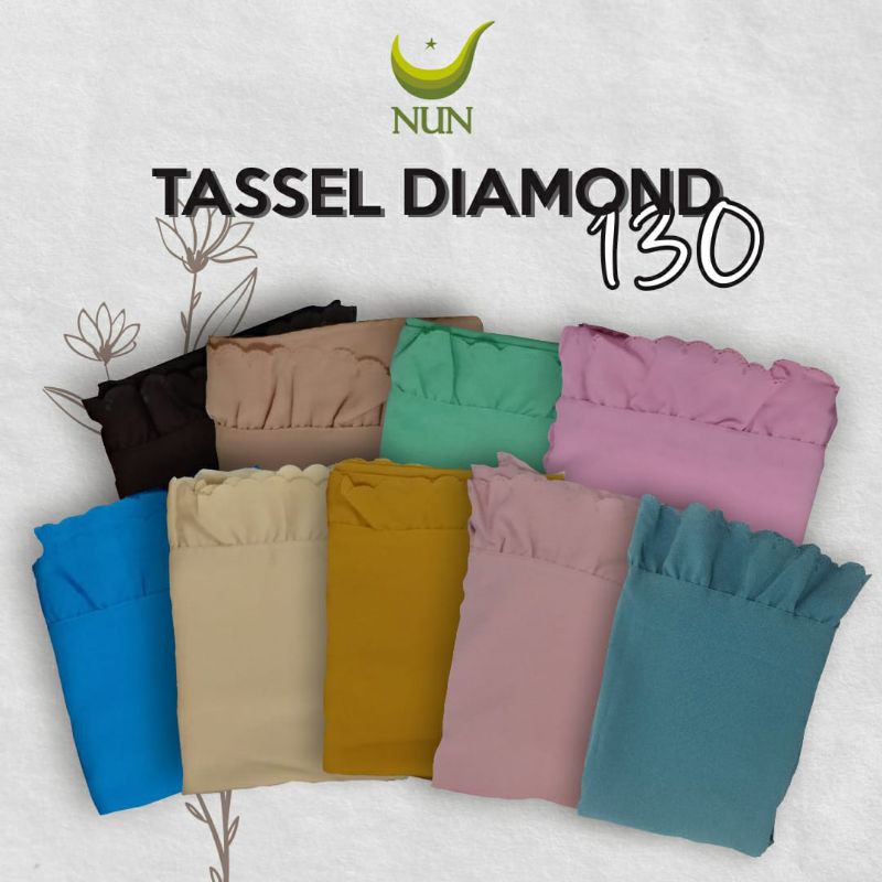 Jilbab Nun Segiempat Tassel Diamond