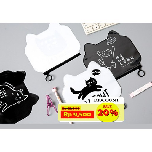 

Tempat Pensil Zipper Kucing Hitam Putih