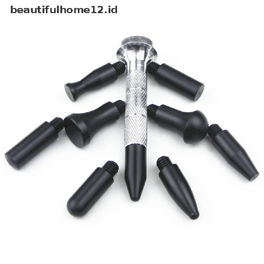 【beautifulhome12.id】 Paintless Car Dent Repair Hail Removal Tools Kit Tap Down Pen with 9 Heads .