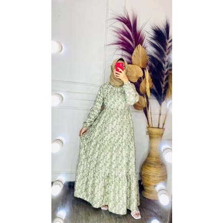 GAMIS DRESS SUSUN MOTIF BUNGA