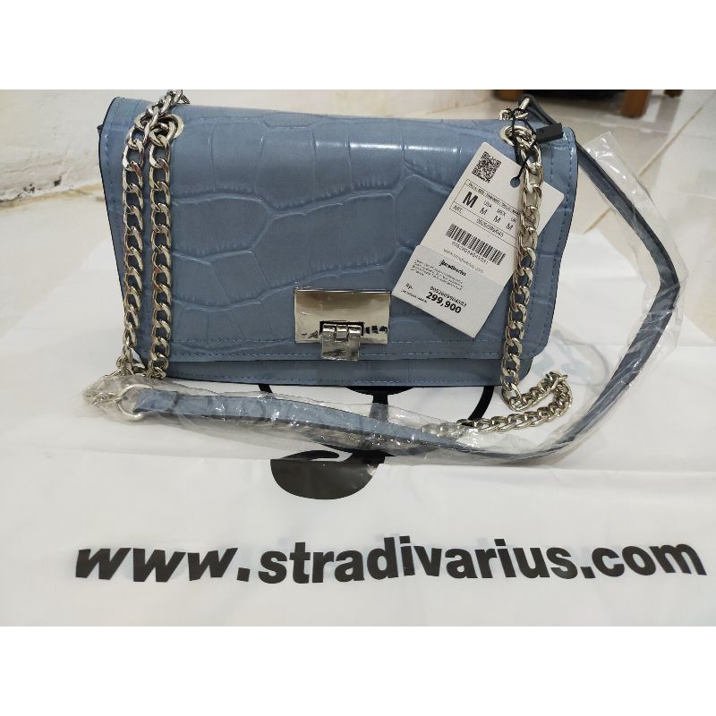 Tas Stradivarius croco NEW sling bag rantai