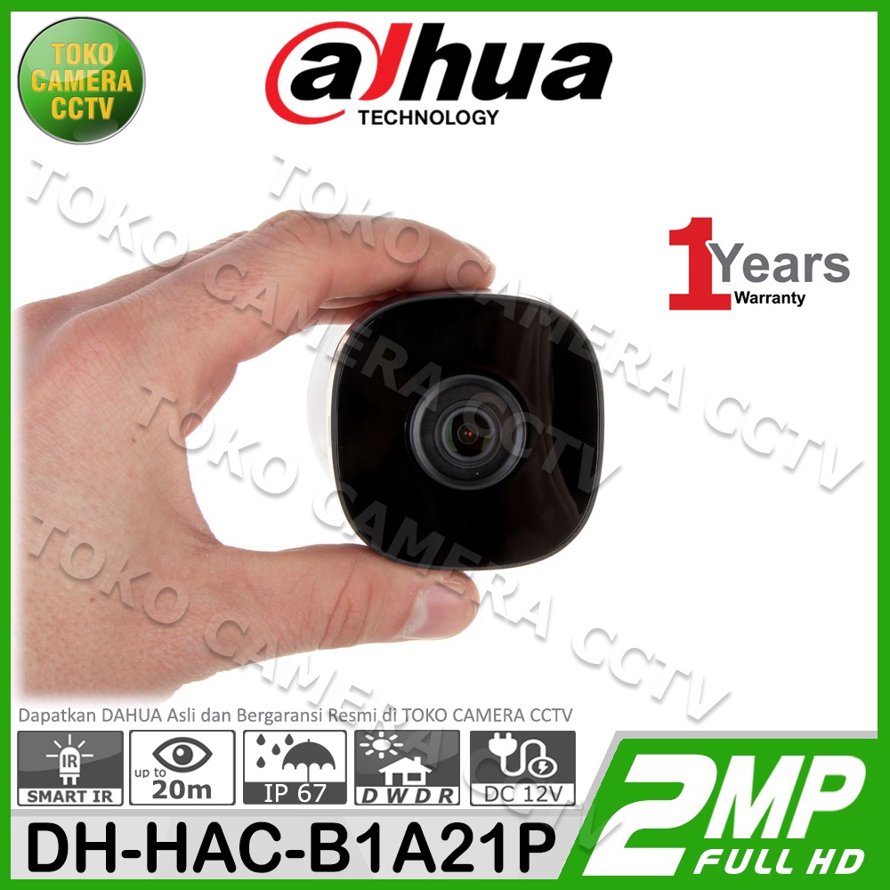 KAMERA CCTV OUTDOOR 2MP DAHUA HAC-B1A21 HDCVI CAMERA CCTV