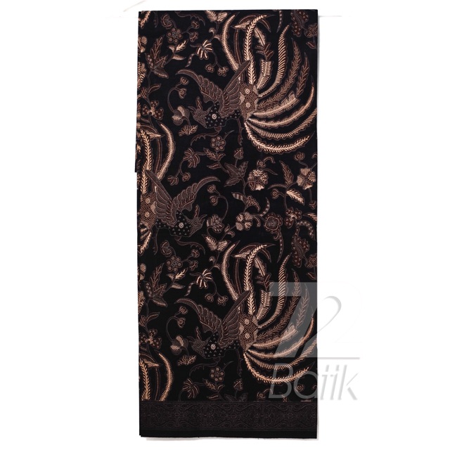 KAIN BATIK KATUN Premium Motif Burung Phoenix Warna Hitam Item Black 726087 Cap 72 Jarik Jarit Samping Kebat Panjang Batik Katun Modern Premium Bahan Seragam Batik Pernikahan Kantor Keluarga Murah Kamen Jadi Batik Bali Lembaran