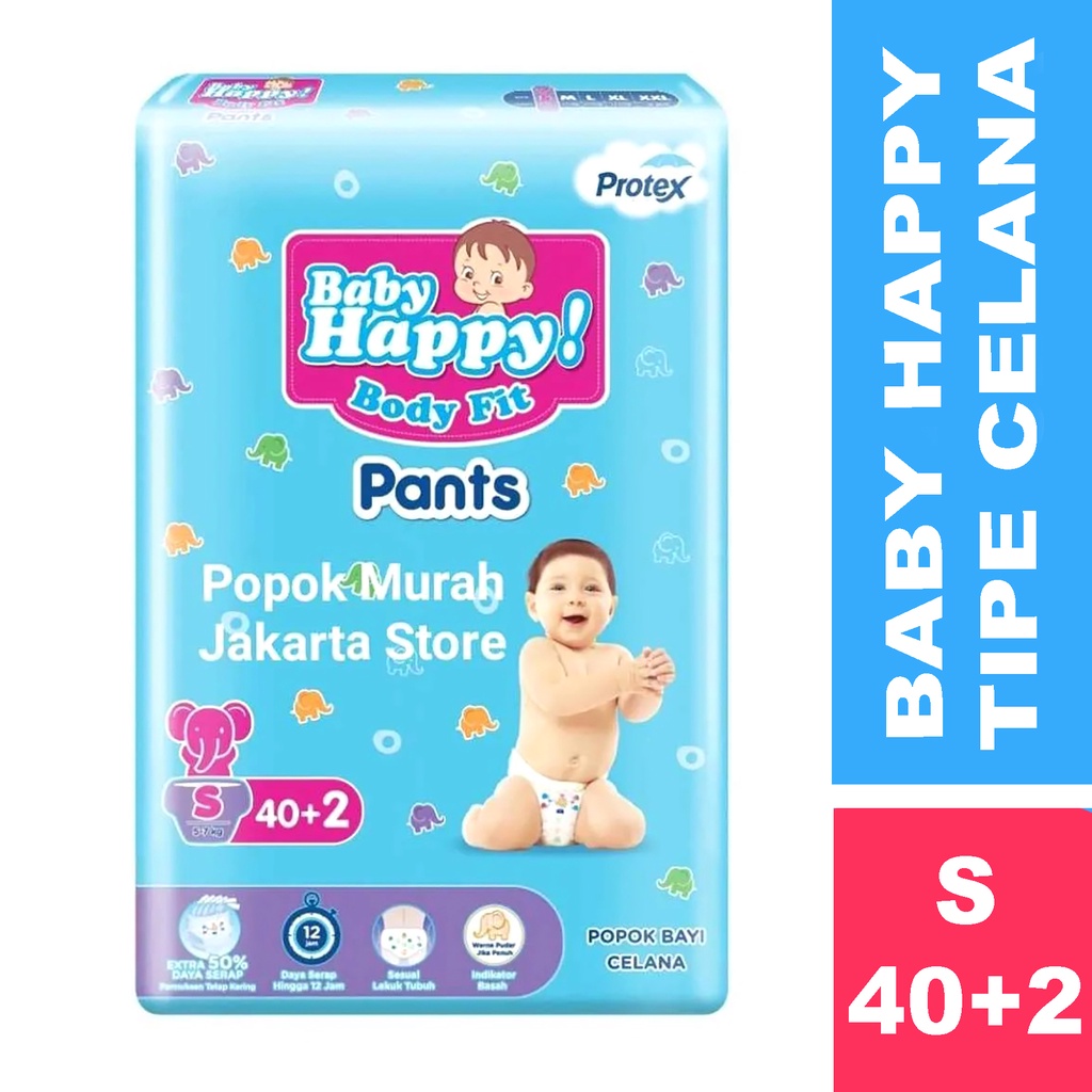 Baby Happy Pants S38 M32 L28 XL26 XXL24 Popok Bayi Tipe Celana Sekali Pakai