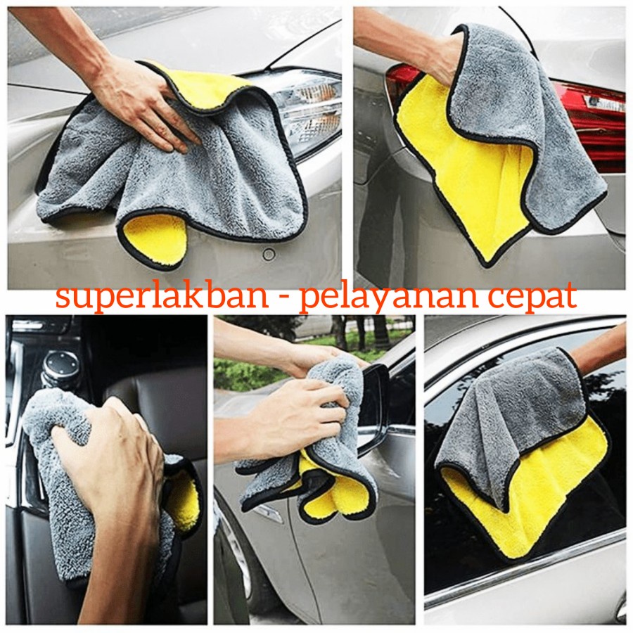 Kain Lap Mobil Microfiber 30x40cm Serba Guna Bahan Tebal Berkualitas